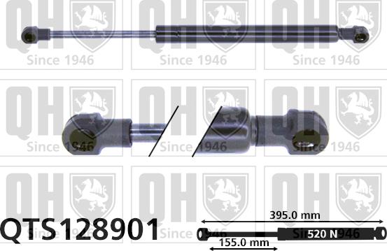 Quinton Hazell QTS128901 - Газовая пружина, капот autospares.lv