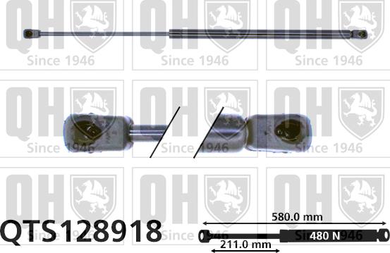 Quinton Hazell QTS128918 - Газовая пружина, упор autospares.lv