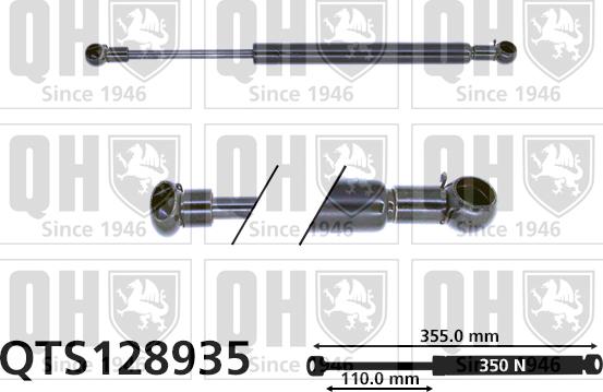 Quinton Hazell QTS128935 - Газовая пружина, капот autospares.lv