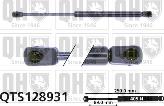 Quinton Hazell QTS128931 - Газовая пружина, упор autospares.lv