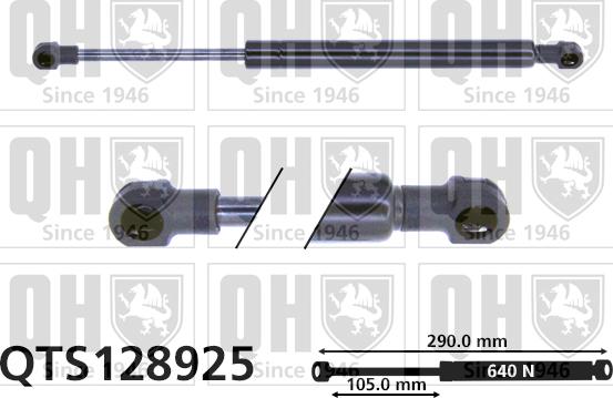 Quinton Hazell QTS128925 - Газовая пружина, капот autospares.lv