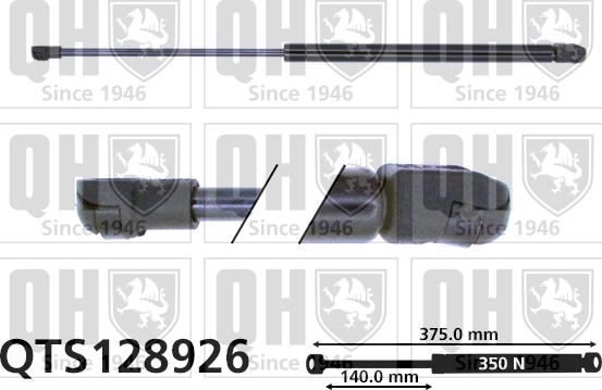 Quinton Hazell QTS128926 - Газовая пружина, капот autospares.lv