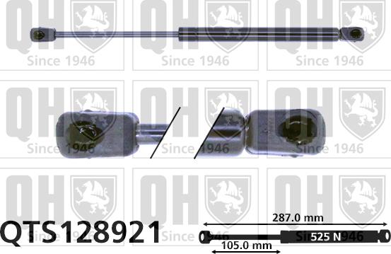 Quinton Hazell QTS128921 - Газовая пружина, упор autospares.lv