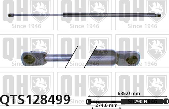 Quinton Hazell QTS128499 - Газовая пружина, упор autospares.lv