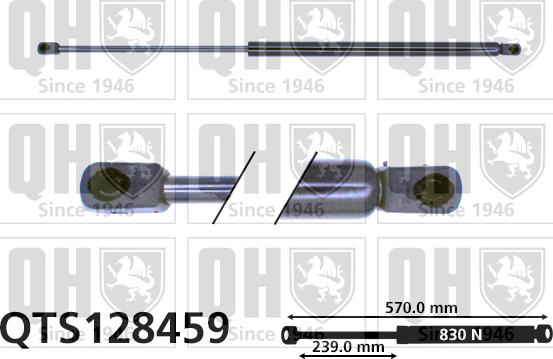 Quinton Hazell QTS128459 - Газовая пружина, упор autospares.lv