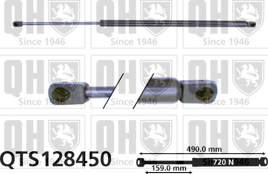 Quinton Hazell QTS128450 - Газовая пружина, упор autospares.lv