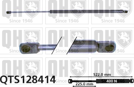 Quinton Hazell QTS128414 - Газовая пружина, упор autospares.lv