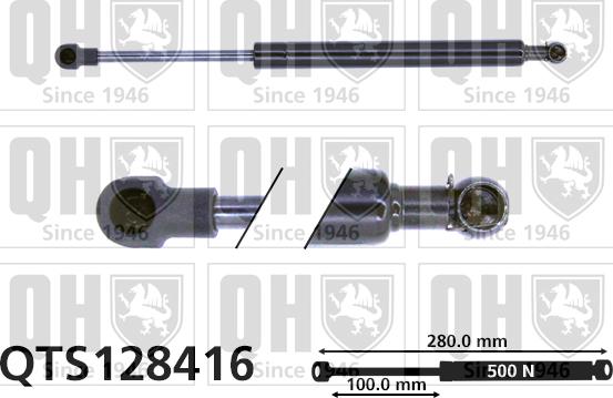 Quinton Hazell QTS128416 - Газовая пружина, упор autospares.lv