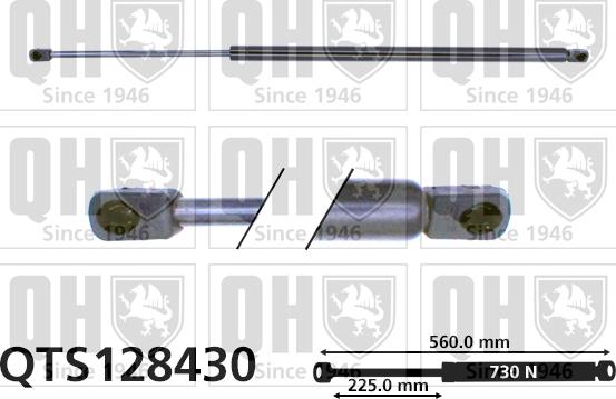 Quinton Hazell QTS128430 - Газовая пружина, упор autospares.lv