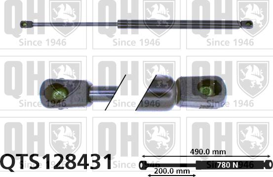 Quinton Hazell QTS128431 - Газовая пружина, упор autospares.lv