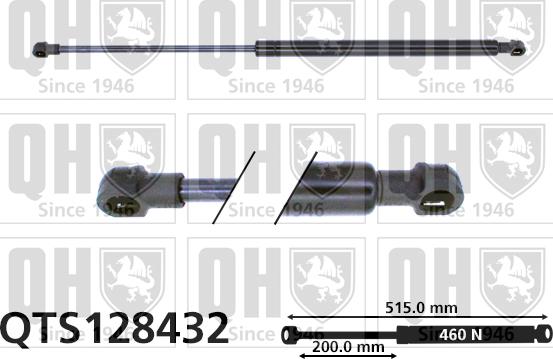 Quinton Hazell QTS128432 - Газовая пружина, упор autospares.lv