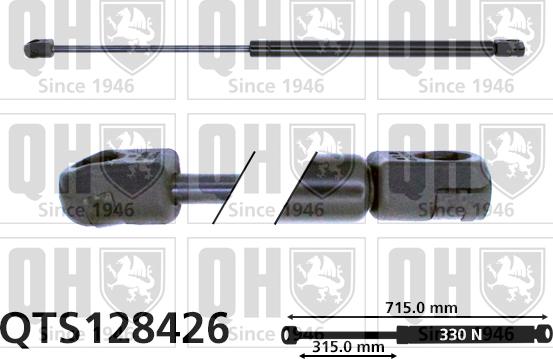 Quinton Hazell QTS128426 - Газовая пружина, капот autospares.lv