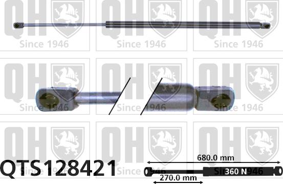 Quinton Hazell QTS128421 - Газовая пружина, упор autospares.lv