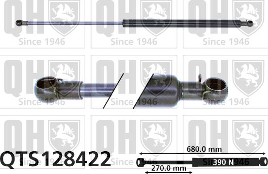 Quinton Hazell QTS128422 - Газовая пружина, упор autospares.lv