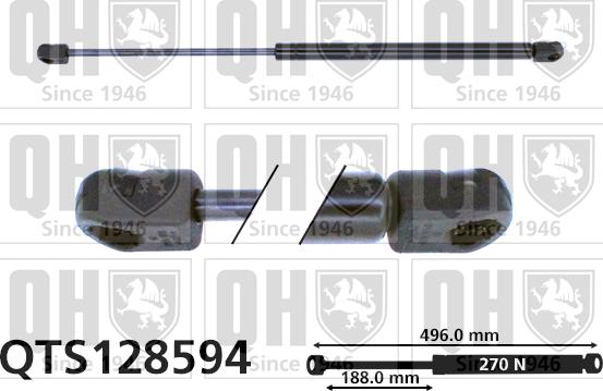 Quinton Hazell QTS128594 - Газовая пружина, упор autospares.lv