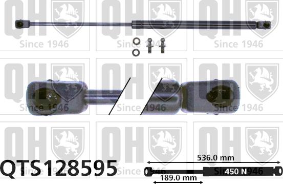 Quinton Hazell QTS128595 - Газовая пружина, упор autospares.lv