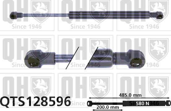 Quinton Hazell QTS128596 - Газовая пружина, упор autospares.lv