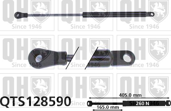 Quinton Hazell QTS128590 - Газовая пружина, упор autospares.lv