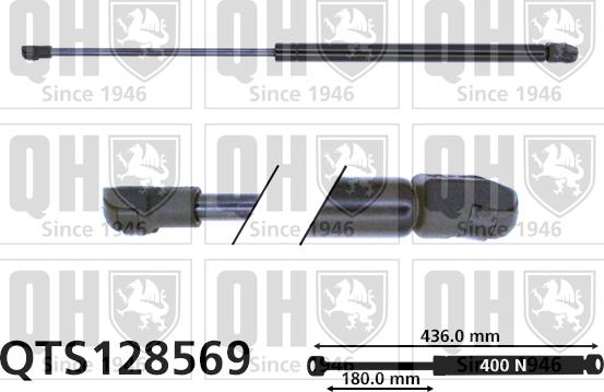 Quinton Hazell QTS128569 - Газовая пружина, упор autospares.lv