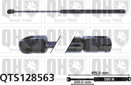 Quinton Hazell QTS128563 - Газовая пружина, упор autospares.lv