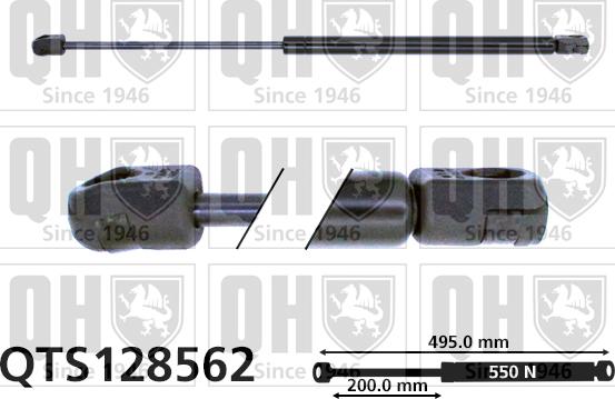 Quinton Hazell QTS128562 - Газовая пружина, упор autospares.lv