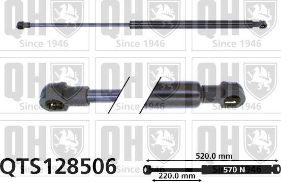 Quinton Hazell QTS128506 - Газовая пружина, упор autospares.lv