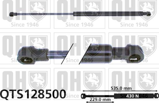 Quinton Hazell QTS128500 - Газовая пружина, упор autospares.lv