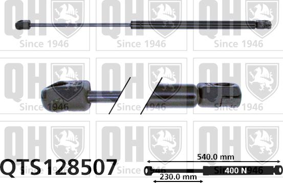 Quinton Hazell QTS128507 - Газовая пружина, упор autospares.lv