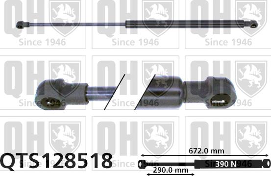 Quinton Hazell QTS128518 - Газовая пружина, упор autospares.lv