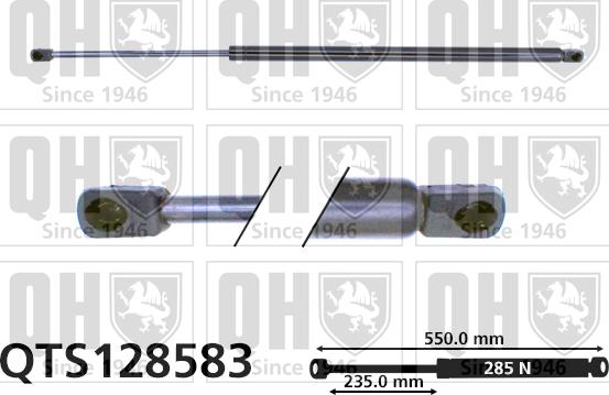 Quinton Hazell QTS128583 - Газовая пружина, капот autospares.lv