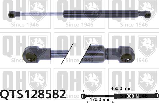 Quinton Hazell QTS128582 - Газовая пружина, капот autospares.lv