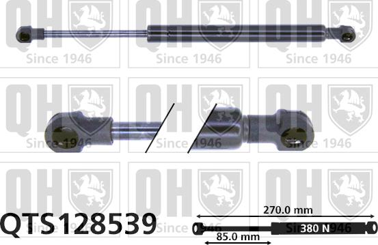 Quinton Hazell QTS128539 - Газовая пружина, упор autospares.lv