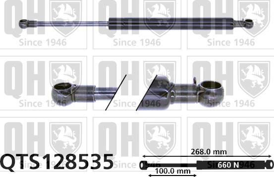 Quinton Hazell QTS128535 - Газовая пружина, упор autospares.lv