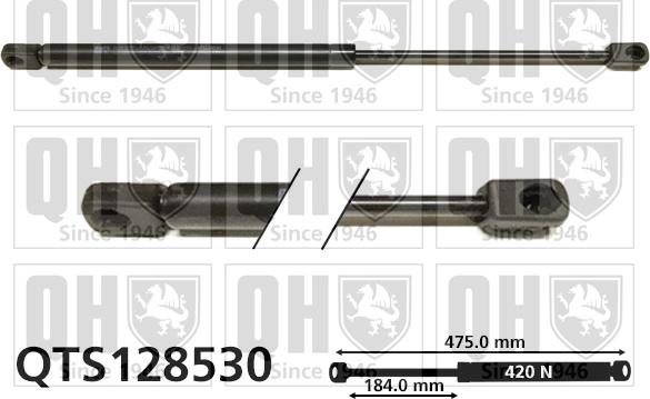 Quinton Hazell QTS128530 - Газовая пружина, упор autospares.lv