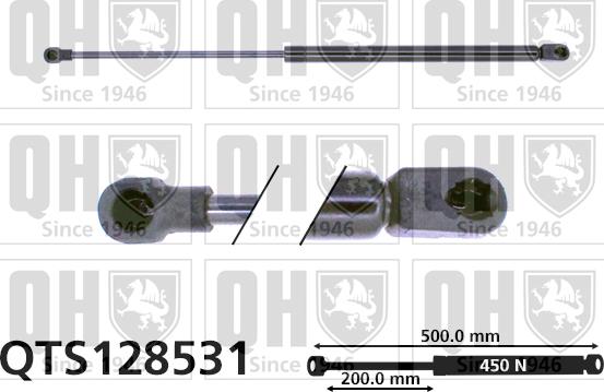 Quinton Hazell QTS128531 - Газовая пружина, упор autospares.lv