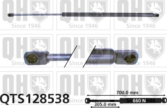 Quinton Hazell QTS128538 - Газовая пружина, упор autospares.lv