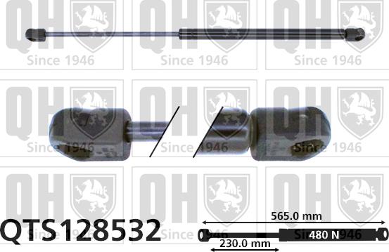 Quinton Hazell QTS128532 - Газовая пружина, упор autospares.lv