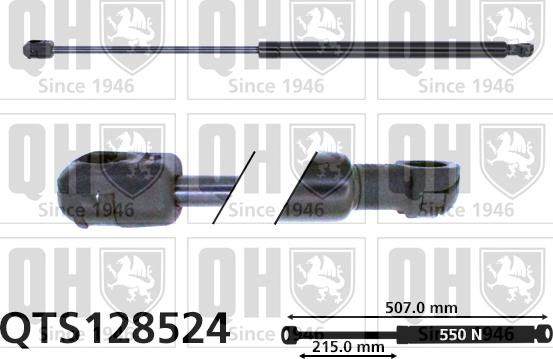 Quinton Hazell QTS128524 - Газовая пружина, упор autospares.lv