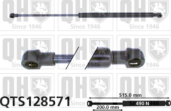 Quinton Hazell QTS128571 - Газовая пружина, упор autospares.lv