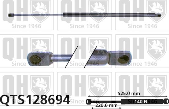 Quinton Hazell QTS128694 - Газовая пружина, заднее стекло autospares.lv