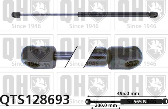 Quinton Hazell QTS128693 - Газовая пружина, упор autospares.lv