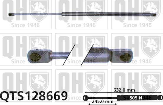 Quinton Hazell QTS128669 - Газовая пружина, упор autospares.lv