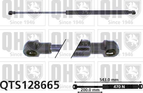 Quinton Hazell QTS128665 - Газовая пружина, упор autospares.lv