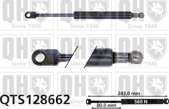 Quinton Hazell QTS128662 - Газовая пружина, заднее стекло autospares.lv