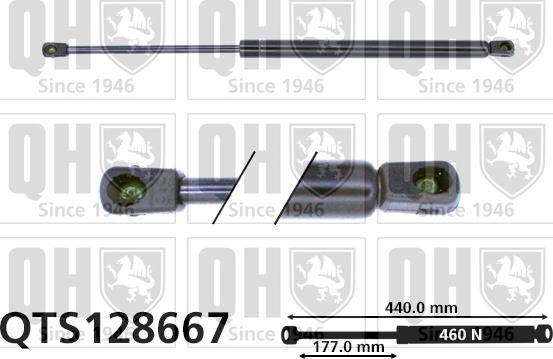 Quinton Hazell QTS128667 - Газовая пружина, упор autospares.lv