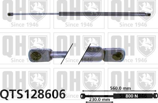 Quinton Hazell QTS128606 - Газовая пружина, упор autospares.lv