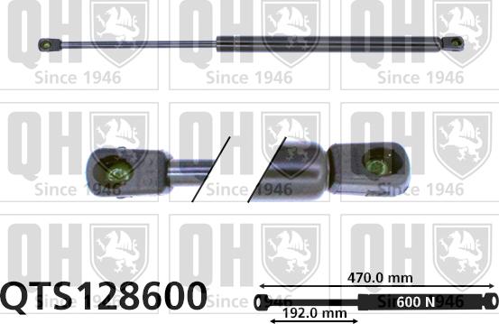 Quinton Hazell QTS128600 - Газовая пружина, упор autospares.lv