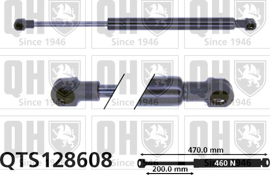 Quinton Hazell QTS128608 - Газовая пружина, упор autospares.lv