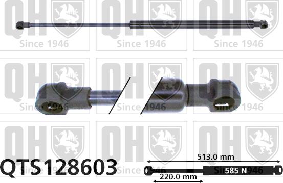 Quinton Hazell QTS128603 - Газовая пружина, упор autospares.lv