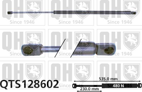 Quinton Hazell QTS128602 - Газовая пружина, упор autospares.lv